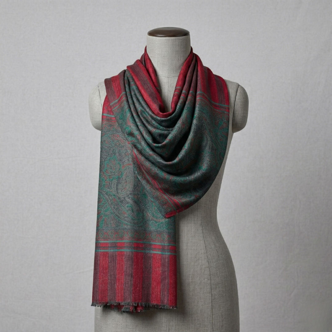 Traditional Indian Maroon Shawl
